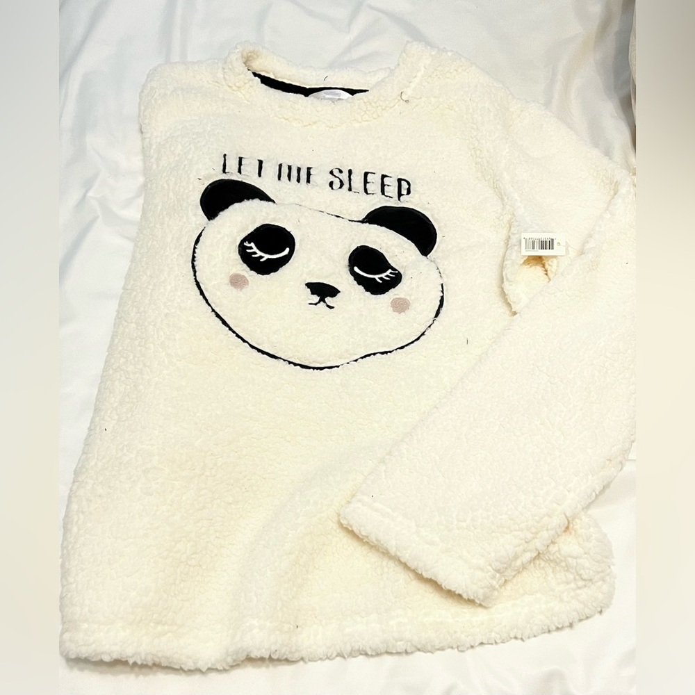 Size small, but oversized, off white, cream color